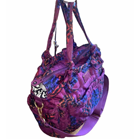 Marc Jacobs Large Purple Duffel Bag, Diaper Bag, Tote Travel Bag Lots of Pockets - Picture 3 of 14